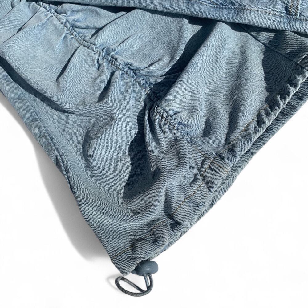 PacSun Light Indigo Ruched Wide Leg Jeans-Size Medium - Picture 4 of 10